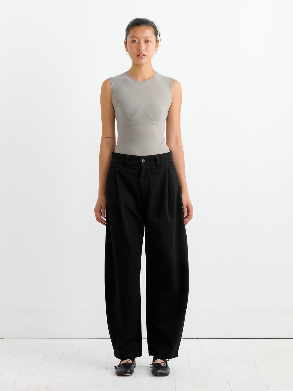 Agolde Danika Chino Pant Trouser Pleated Barrel High Rise Size 26